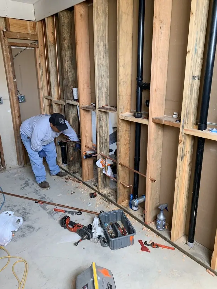 Commercial rough-in plumbing for Water Heater Replacement in Gulf Coast Groves